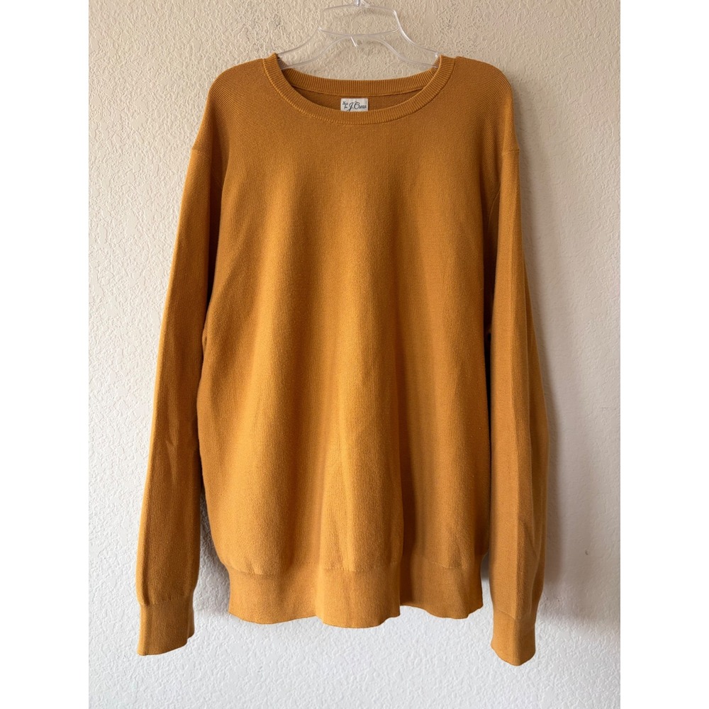 J.Crew Mustard Yellow Ochre Knit Crewneck Sweater Large